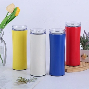450 ML double wall stainless steel vacuum thermal mug with 360 degree push button lid